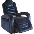 ACME Benjamin Velvet Power Motion Recliner in Blue