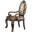 ACME Ragenardus Faux Leather Dining Arm Chair in Champagne Oak Set of 2