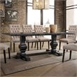 ACME Morland Trestle Dining Table in Vintage Black