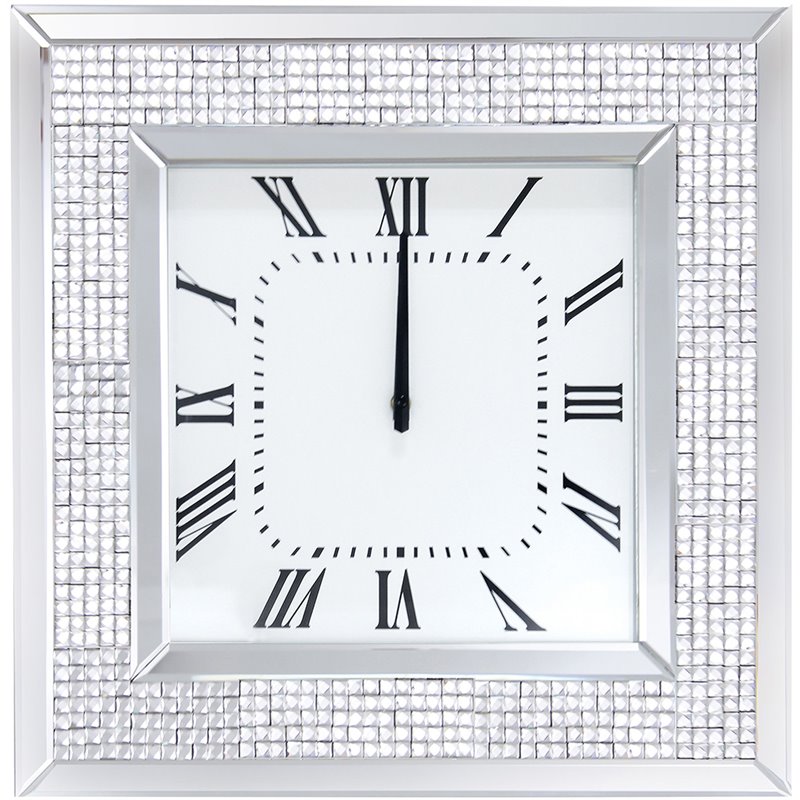 ACME Iama Square Mirrored Wall Clock