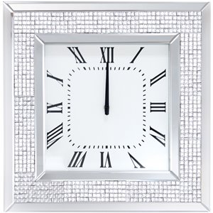 acme iama square mirrored wall clock