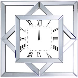 acme mhina square mirrored wall clock