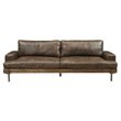 ACME Silchester Leather Sofa in Oak and Distress Chocolate