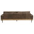 ACME Silchester Leather Sofa in Oak and Distress Chocolate