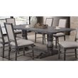 ACME Leventis Rectangular Wood Top Trestle Dining Table in Weathered Gray
