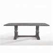 ACME Leventis Rectangular Wood Top Trestle Dining Table in Weathered Gray