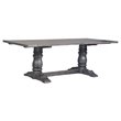 ACME Leventis Rectangular Wood Top Trestle Dining Table in Weathered Gray
