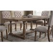 ACME Bernard Rectangular Trestle Dining Table in Weathered Oak Wood