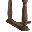 ACME Bernard Rectangular Trestle Dining Table in Weathered Oak Wood