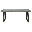 ACME Kaylia Rectangular Aluminum Top Dining Table in Gunmetal