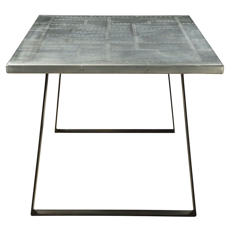 ACME Kaylia Rectangular Aluminum Top Dining Table in Gunmetal