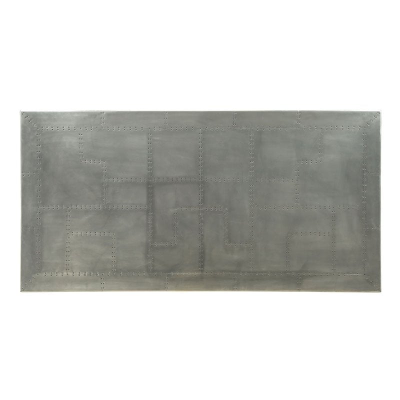 ACME Kaylia Rectangular Aluminum Top Dining Table in Gunmetal