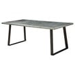 ACME Kaylia Rectangular Aluminum Top Dining Table in Gunmetal