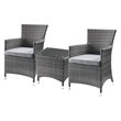 ACME Tashelle 3 Piece Wicker Patio Conversation Set in Gray