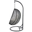 ACME Simona Patio Swing Chair in Beige and Black