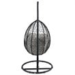 ACME Simona Patio Swing Chair in Beige and Black