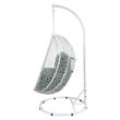ACME Simona Patio Swing Chair in Green and White