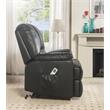 ACME Ixora Faux Leather Upholstered Recliner with Power Lift in Black