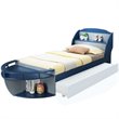ACME Neptune II Twin Boat Bed in Gray and Navy