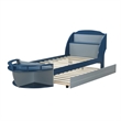 ACME Neptune II Wood Twin Trundle with Caster Wheels in Gray
