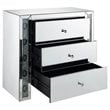 ACME Sonia 3 Drawer Glass Top Mirrored Console Table