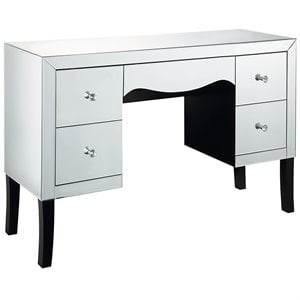 acme ratana 4 drawer mirrored vanity table
