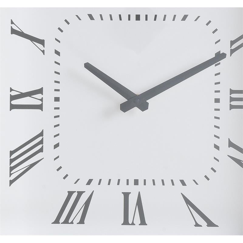 ACME Sonia Square Wall Clock with Faux Agate Inlay Frame in Mirrored