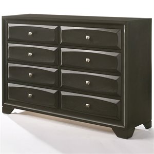 acme soteris 8 drawer dresser in antique gray