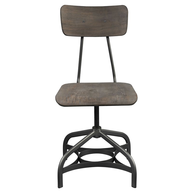ACME Jonquil Swivel Dining Side Chair in Gray (Set of 2)
