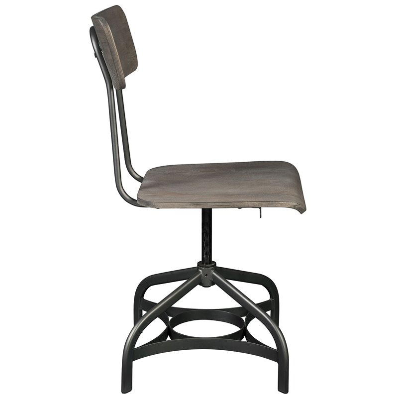 ACME Jonquil Swivel Dining Side Chair in Gray (Set of 2)