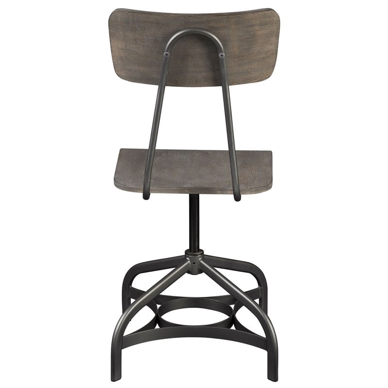 ACME Jonquil Swivel Dining Side Chair in Gray (Set of 2)