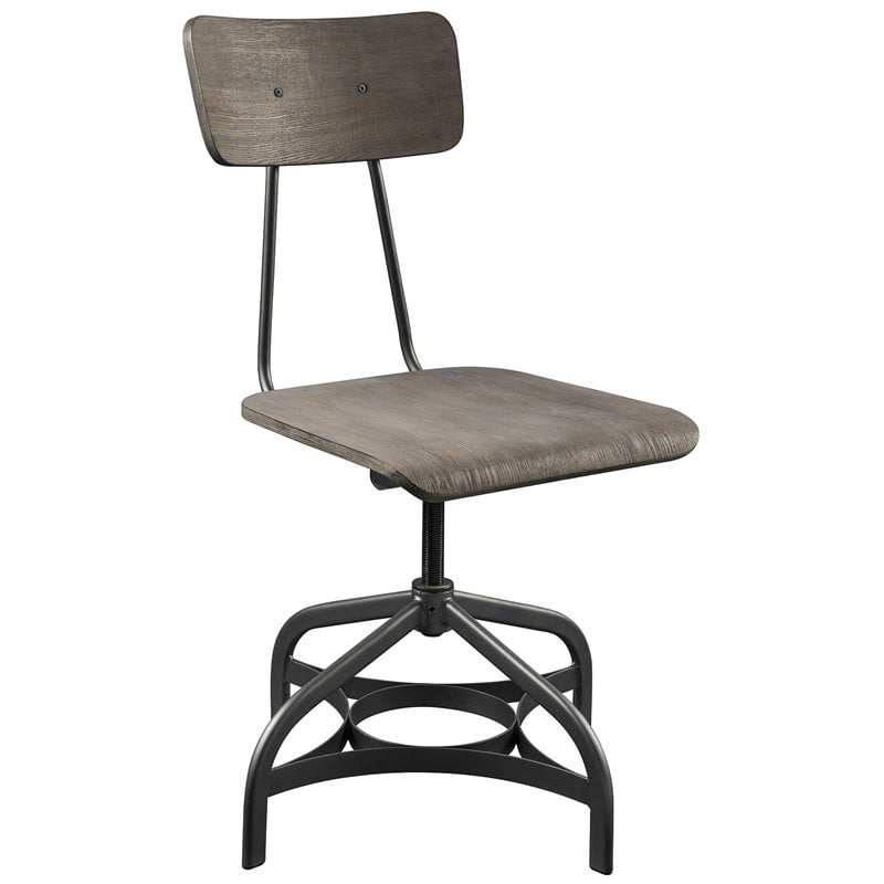 ACME Jonquil Swivel Dining Side Chair in Gray (Set of 2)