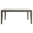 ACME Merel Rectangular Marble Top Dining Table in White and Gray Oak