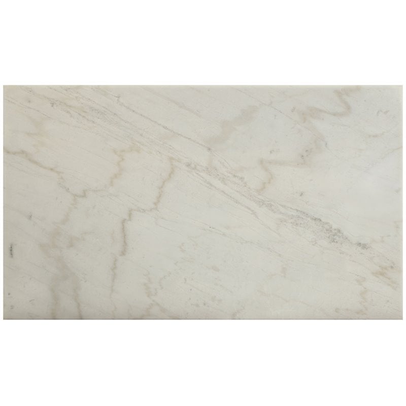 ACME Merel Rectangular Marble Top Dining Table in White and Gray Oak