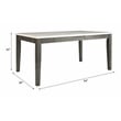 ACME Merel Rectangular Marble Top Dining Table in White and Gray Oak