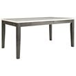 ACME Merel Rectangular Marble Top Dining Table in White and Gray Oak
