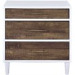 ACME Lurel Wooden Rectangular Nightstand in White and Weathered Oak