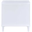 ACME Lurel Wooden Rectangular Nightstand in White and Weathered Oak