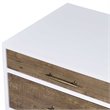 ACME Lurel Wooden Rectangular Nightstand in White and Weathered Oak