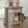 ACME Northville Wooden 1 Drawer Nightstand in Antique Silver