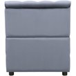 ACME Bois II Velvet Upholstered Button Tufted Armless Accent Chair in Gray