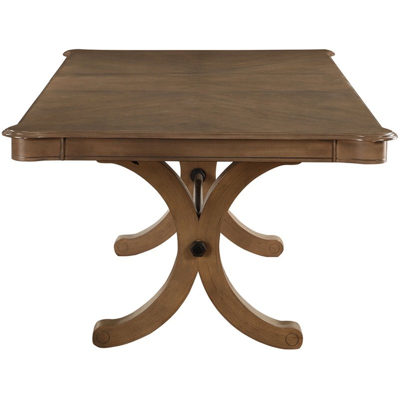 ACME Harald Rectangular Wooden Extendable Dining Table in Gray Oak