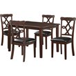 ACME Ingeborg 5 Piece Wooden Dining Set in Black and Espresso