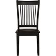 ACME Renske Wooden Slatted Back Dining Side Chair in Black Set of 2