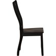 ACME Renske Wooden Slatted Back Dining Side Chair in Black Set of 2