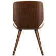 ACME Furniture Nemesia Faux Leather & Wood Accent Chair in White and Walnut