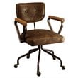 2 Piece Office Set with Writing Desk and Chair in Rustic Brown