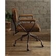2 Piece Office Set with Writing Desk and Chair in Rustic Brown