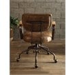 2 Piece Office Set with Writing Desk and Chair in Rustic Brown