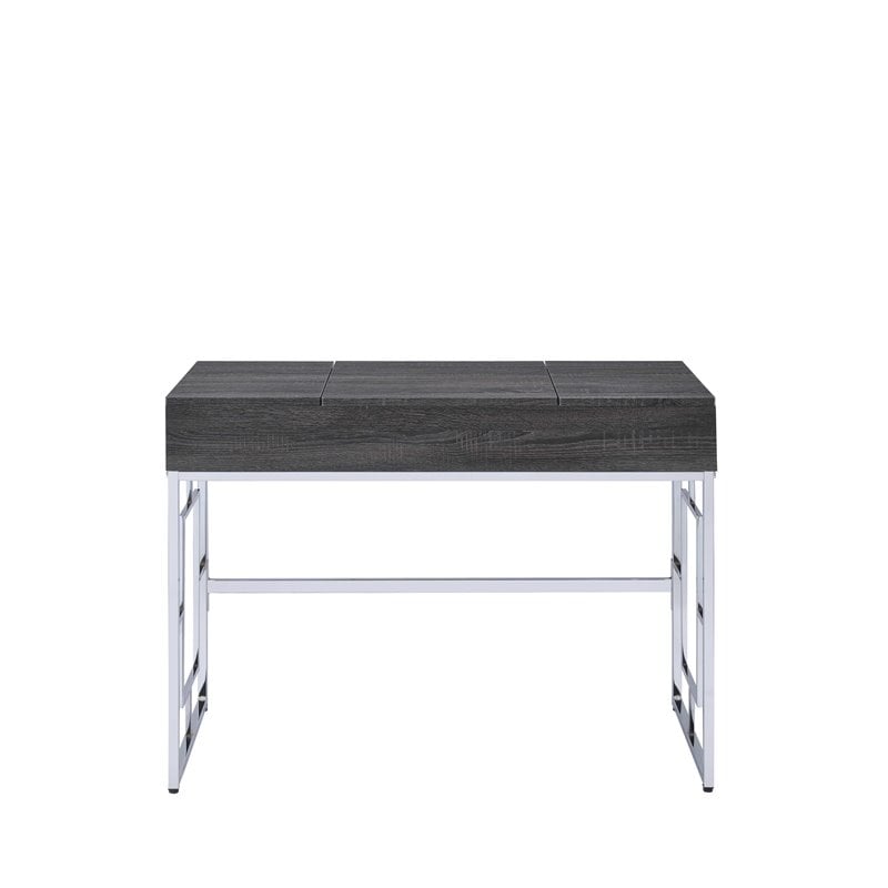 ACME Furniture Saffron Vanity Desk in Chrome and Black
